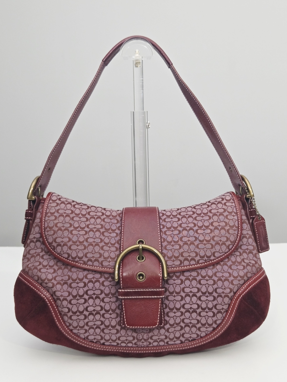 EXCELLENT VINTAGE COACH Y2K MINI SIGNATURE SOHO BUCKLE FLAP SHOULDER BAG 6808 - Picture 2 of 9